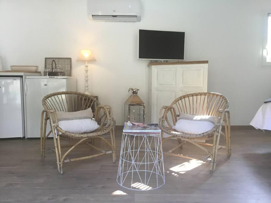 Studio De Charme Avec Piscine Fontaine-de-Vaucluse Luaran gambar